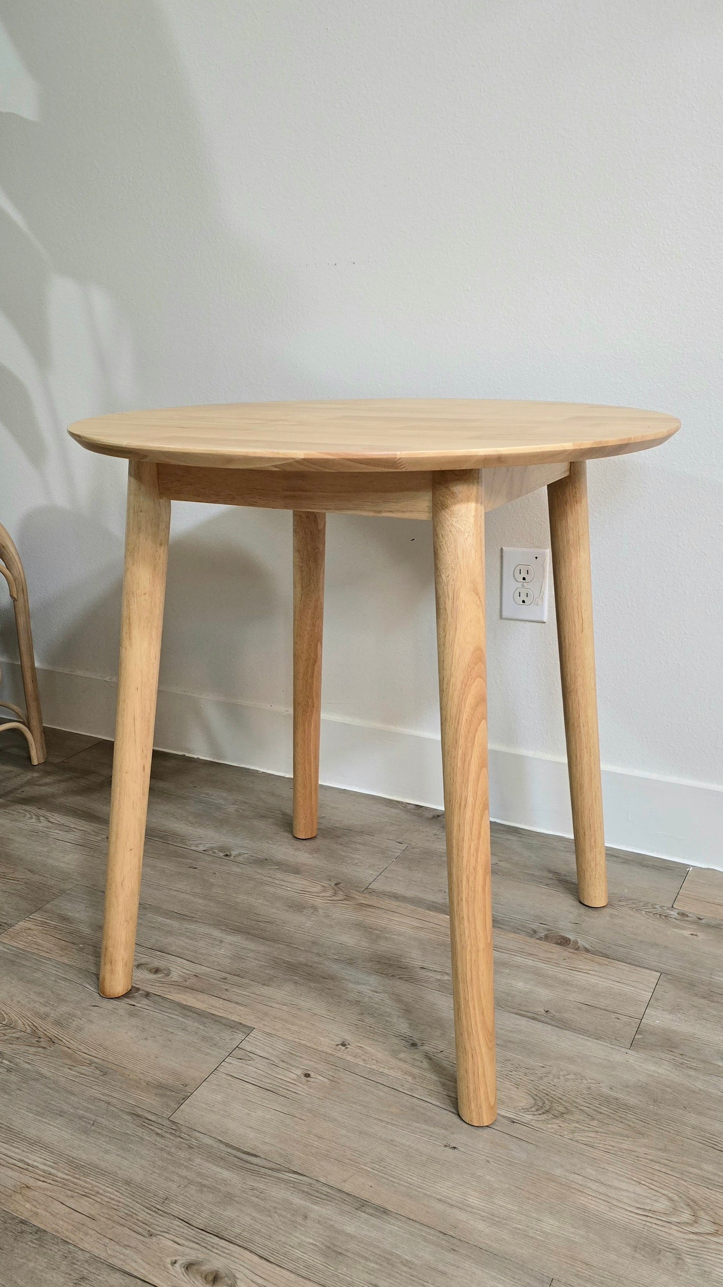 Small Round Dining Table - Scandinavian Decor - Natural Wood - 28 Inch Diameter